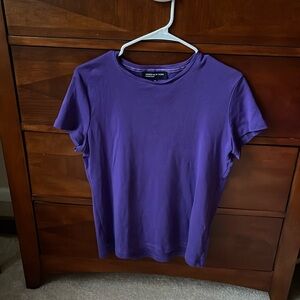 Jones New York Signature Short Sleeve T-shirt - Large - Purple
